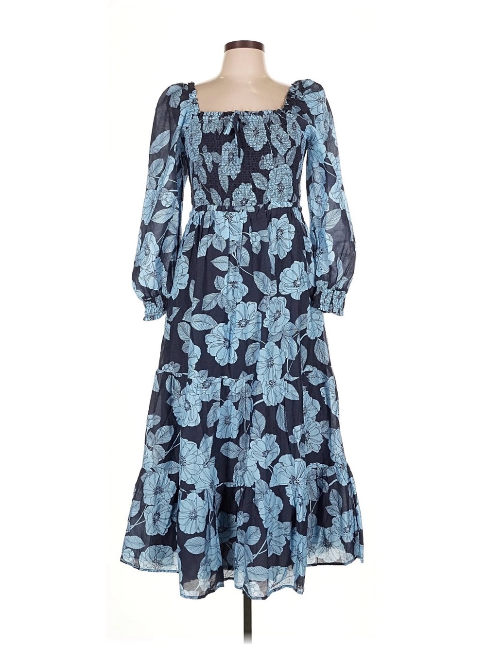 Vineyard Vines Navy Blue Floral Maxi Dress - Picture 3 of 11